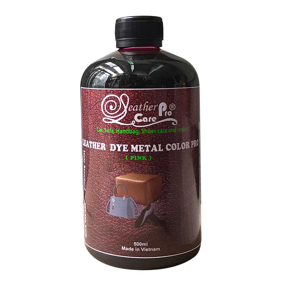 Màu nhuộm túi xách da, thuốc nhuộm da Bò – Leather Dye Metal Color Pro (Pink – Burgundy)